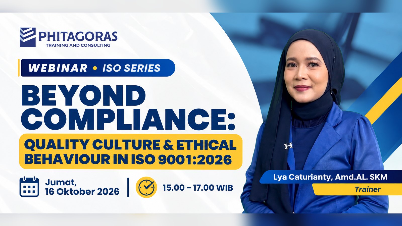 Webinar BEYOND COMPLIANCE: Quality Culture & Ethical Behaviour in ISO 9001:2026